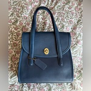 Vintage Coach Blue Belmont Satchel Revived (please read)